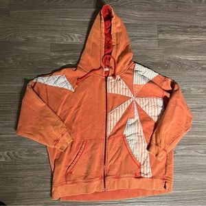 Free People Zip Up with Quilted Patches